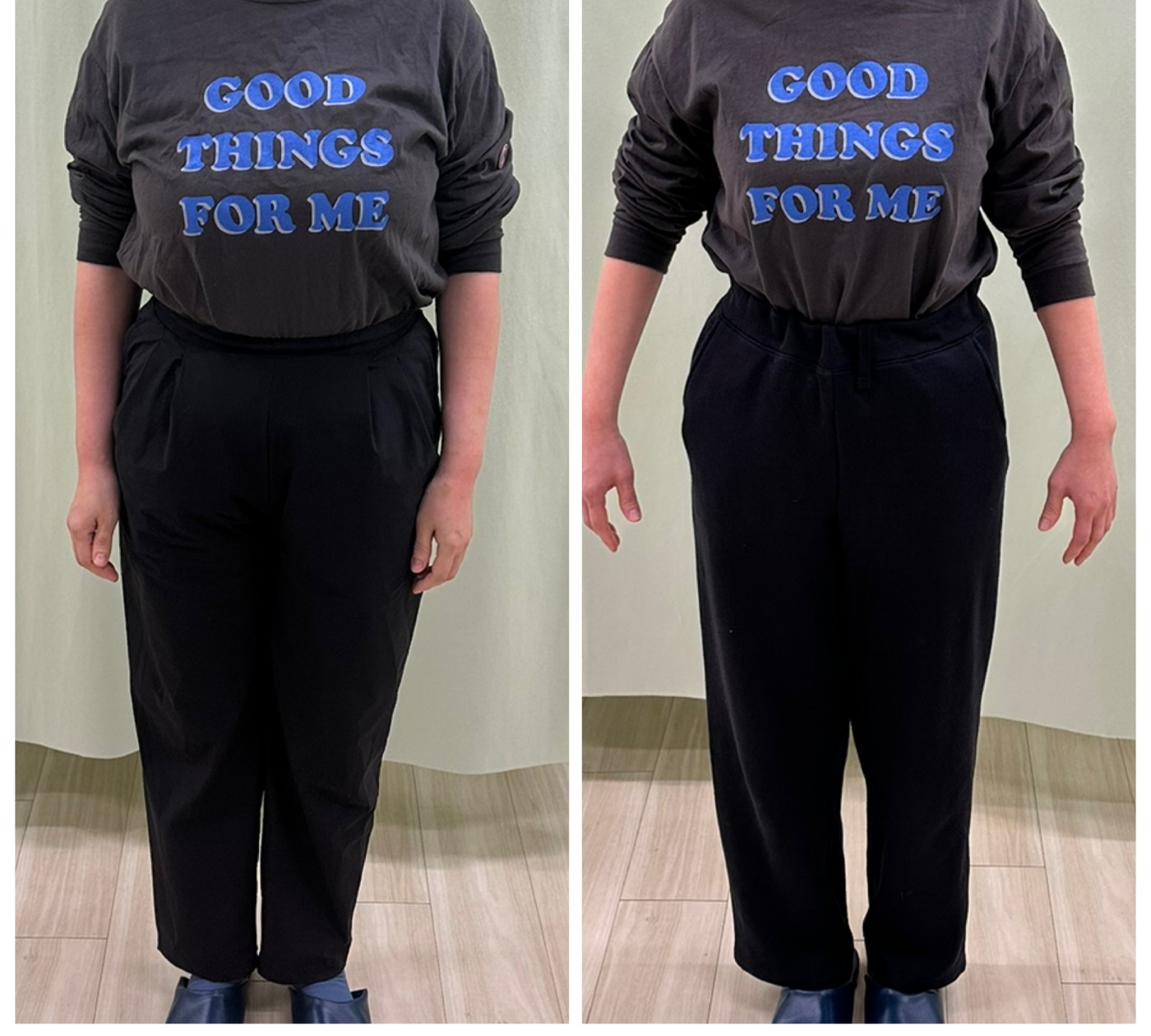 52歳女性のダイエット開始前と卒業時の正面比較写真